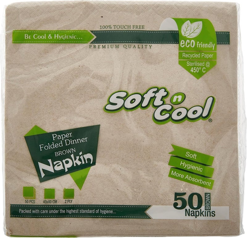Soft n Cool مناديل عشاء ورقية ناعمة وباردة - 50 حزمة - Image 2